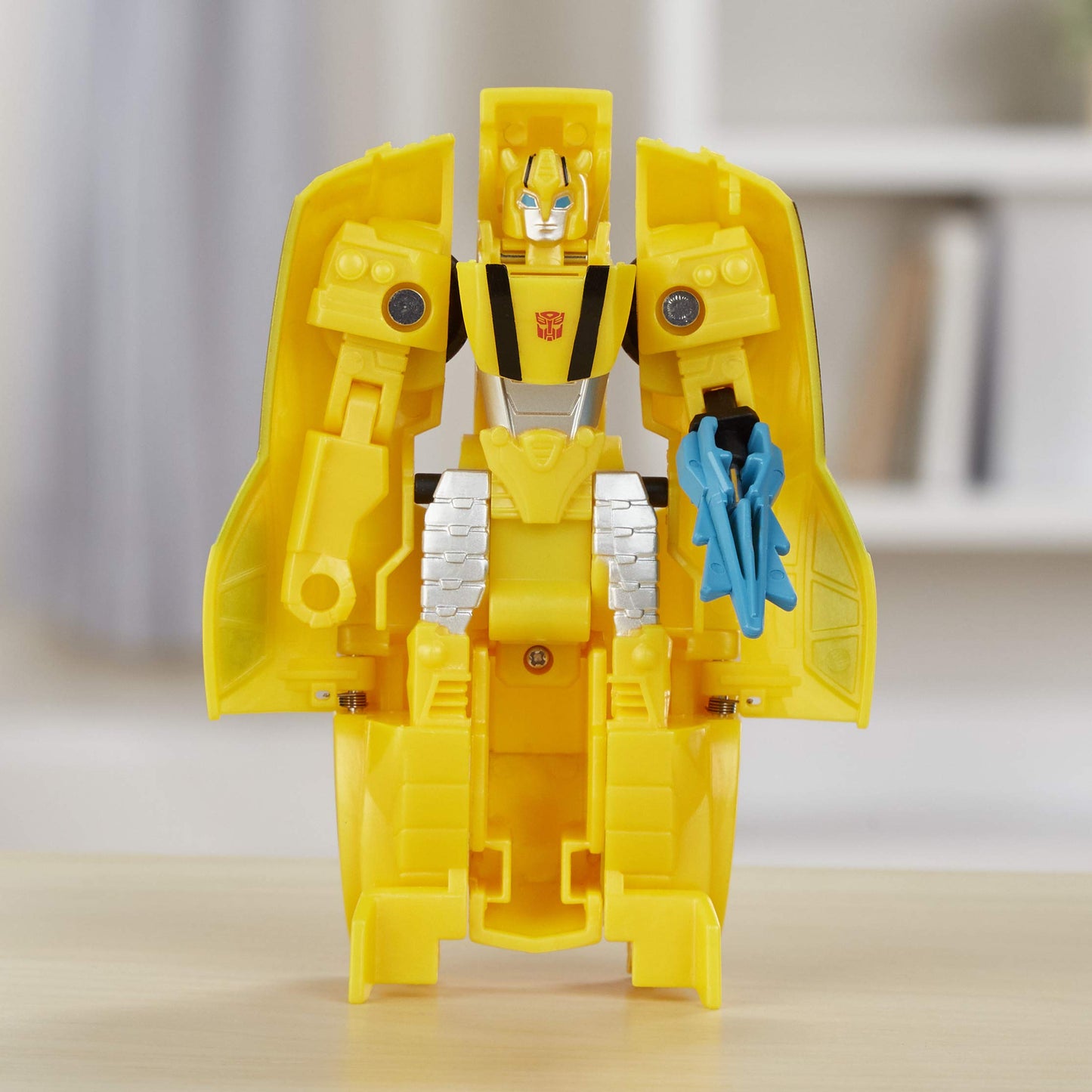 Transformers Toys Cyberverse Action Attackers: 1-Step Changer Bumblebee Action Figure, Repeatable Sting Shot Action Attack Move, For Children Aged 6 And Up, 10.5-Cm