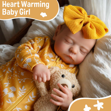 Adfo Lifelike Reborn Baby Dolls, 20 Inch Realistic Newborn Real Life Baby Girl Dolls Soft Full Body Vinyl Girl Baby Dolls With C