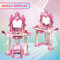 Pretend Play Girls Makeup Table Set With Stool