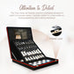 UMAID Marble Chess Set - Handcrafted 13 Inch Black & White Board with Weighted Pieces & Velvet Storage Box - Luxury Home Decor
