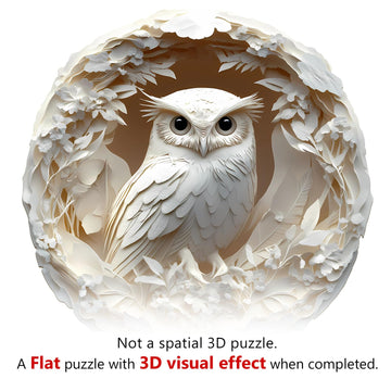 Wooden Puzzles For Adults, Wooden Flat Puzzles With 3D Visual Effect, Adults Puzzles, Owl Puzzles Gifts For Puzzle Lover (M-11.4