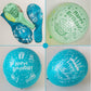 30 Pcs Blue Lake Birthday Balloons With Birthday Party Pattern Children'S Birthday Balloons Decoration Suitable For Girls Boy Bi