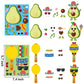 Haooryx 36Pcs Make Your Own Fiesta Stickers Sheet, Make A Face Stickers Game Mexican Fiesta Cinco De Mayo Taco Sticker Mix And Match Cactus Sticker For Kids Birthday Party Favor Gift Art Craft Rewards