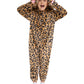 Cat Costume For Kids Cat Noir Costume Girls Onesie Black Cat Costume Child Halloween Cosplay Outfits (Cheetah, Large)