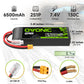 Ovonic 2S Lipo Battery 6500Mah 7.4V 130C Rc Battery With Xt60 To Tra Connector