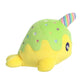 Aurora Enchanting Tasty Peach Neon Lollipop Nomwhal Stuffed Animal - Bright & Colorful Design - Showpiece Plush - Yellow 7 Inche