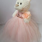 KINNEX COLLECTIONS SINCE 1997 20 Teddy Bear with Elegant Dress (Centerpiece) ~ B16631N-29M (Blush)