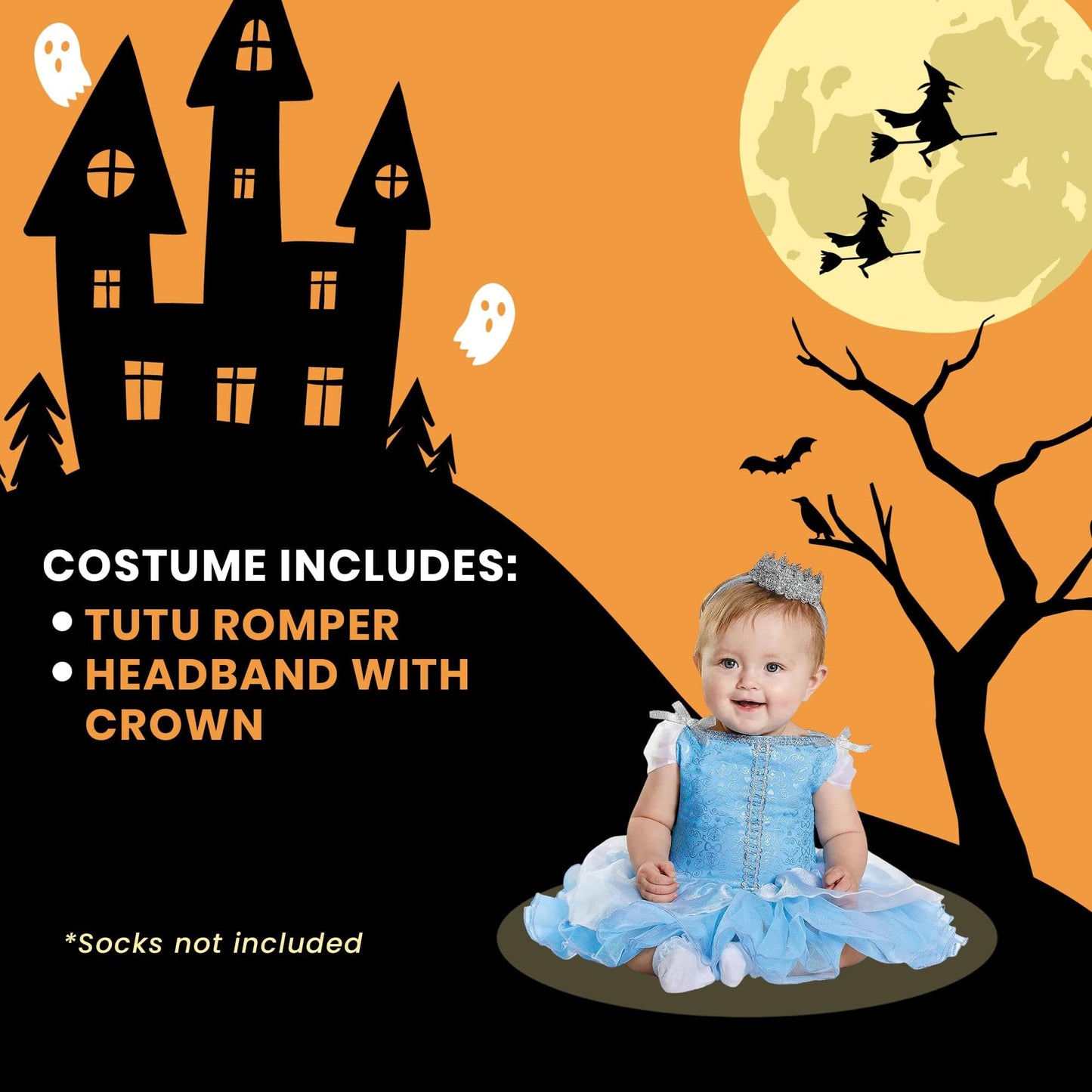 Disney Baby-Girls Disguise Cinderella Prestige Infant Costume, Blue, 6-12 Months