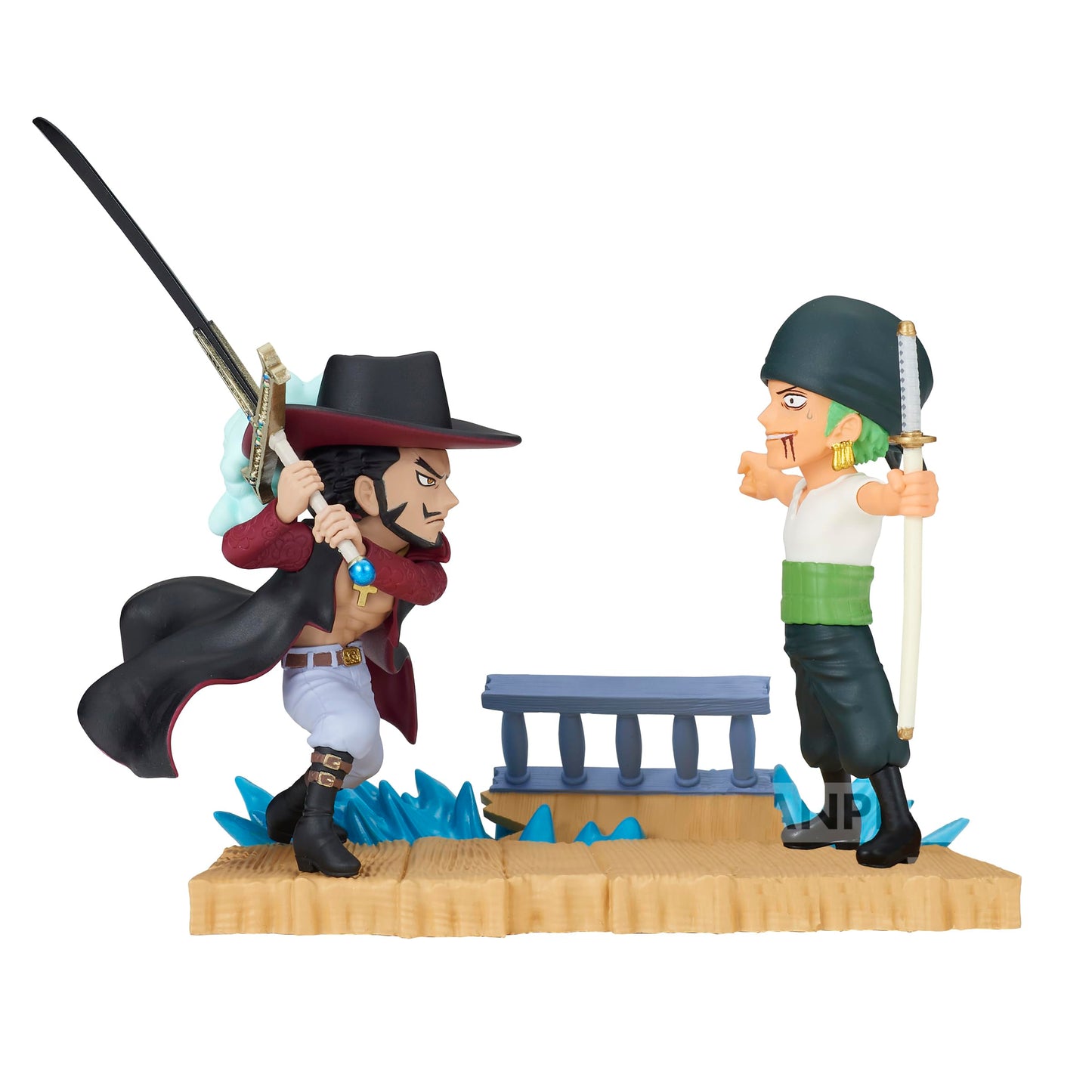 Banpresto One Piece Log Stories Figure - Roronoa Zoro vs Dracule Mihawk - BPR88603 - Plastic - Collectible
