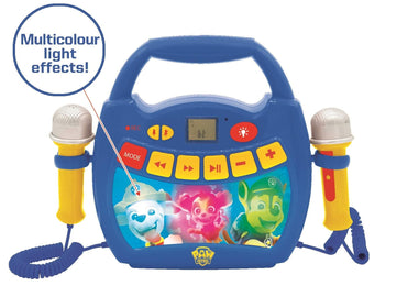 Lexibook - Paw Patrol - Portable Karaoke Digital Player For Kids - Microphones, Light Effects, Bluetooth, Record And Voice Chang