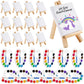 Zubebe Mini Watercolor Paint Sets 12 Colors Watercolor 3 x 3 Painting Canvas Panel Wooden Easel Set Stretched Canvas Easel Pai