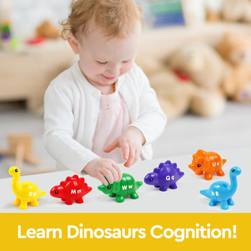 Gkdoms Abc Letters Matching Dinosaur Toys, Double-Sided Alphabet Learning Toy X-Mas New Year Gifts For Kids : Uppercase Lowercase Letters Sorting And Matching Game, Party Favors