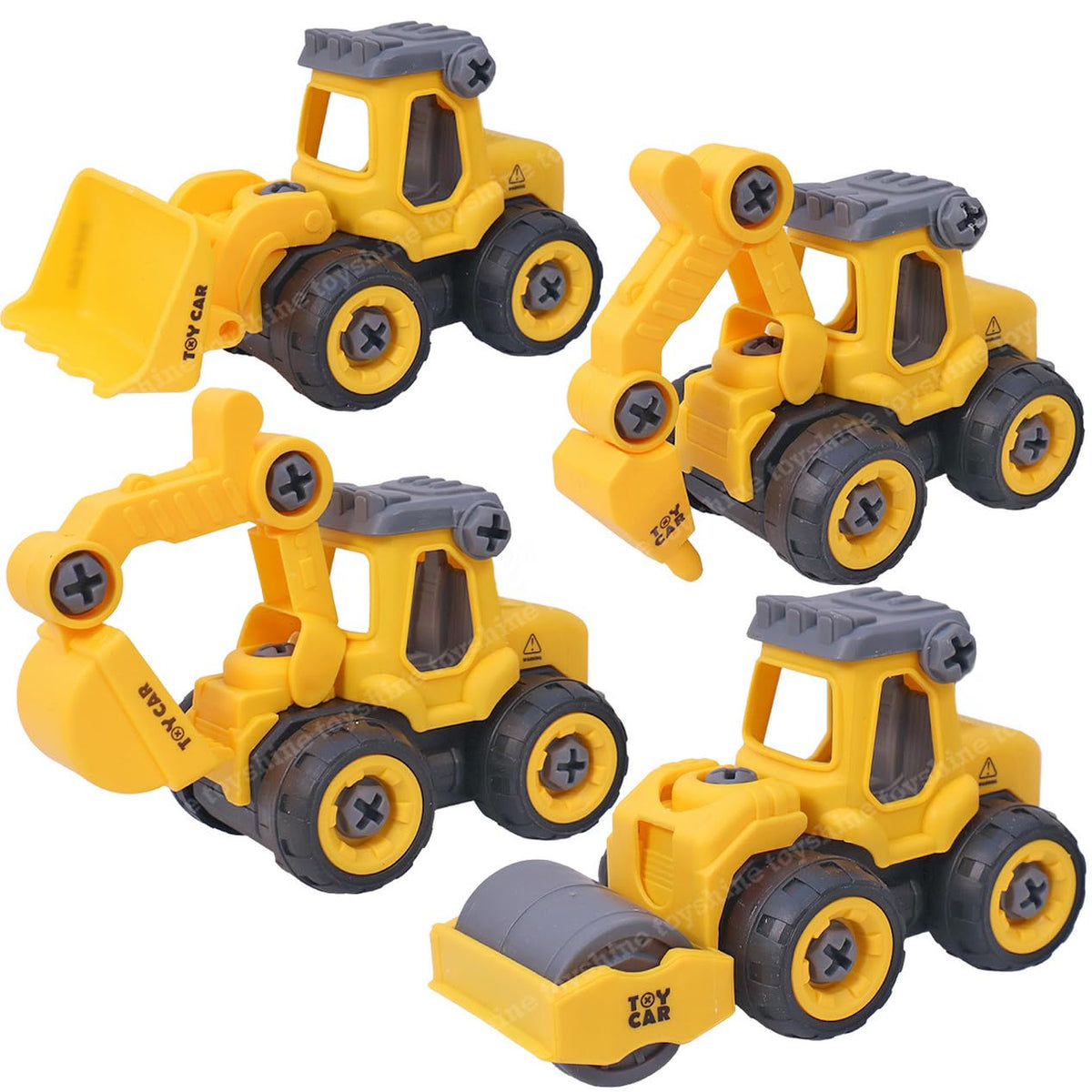 Toyshine Take Apart Toys 4 Pack  DIY Construction Engineering Car Toy, Kids STEM Sand Toys for Toddlers (DLite)
