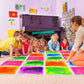 12 Inch X 12 Inch Colorful Liquid Floor Tile Mat For Kids, Bright Blue, Astm, Bs En71, Cpsia Certified