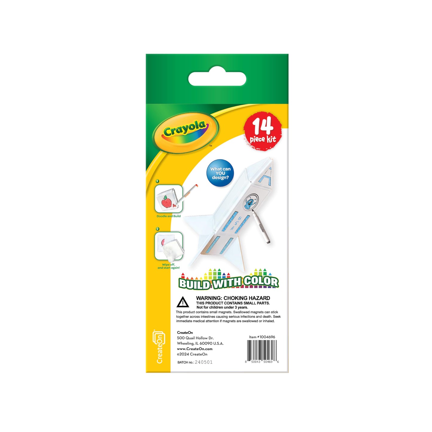 Createon Crayola Doodle Magnetic Tiles, Building Set For Kids, Magnetic Building Toys For Kids, Stem Travel Toys For Boys And Gi