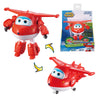 Super Wings Transformer Toys - 5" Jett Airplane Rescue Bots - Red Plastic Action Figures for Kids Age 3-7 - Model 710210