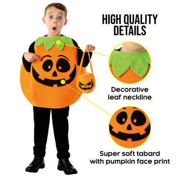 Morph Toddler Pumpkin Costume - Pumpkin Costume Toddler - Kids Pumpkin Halloween Costume - Halloween Pumpkin Costume Kids, 4-6 Years