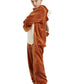 Casabaco Kid Reindeer Onesie Pajamas Deer Halloween Costume Boy Girl Animal Onepiece (Brown, 8-9Years)