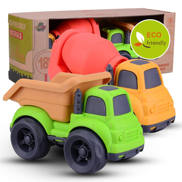 Aigitoy Dump Truck Toys for 1 2 3 Year Old Boys, BPA Free, Phthalates Free, PVC, Dump Truck, Mixer Cement, Easter Basket Christm