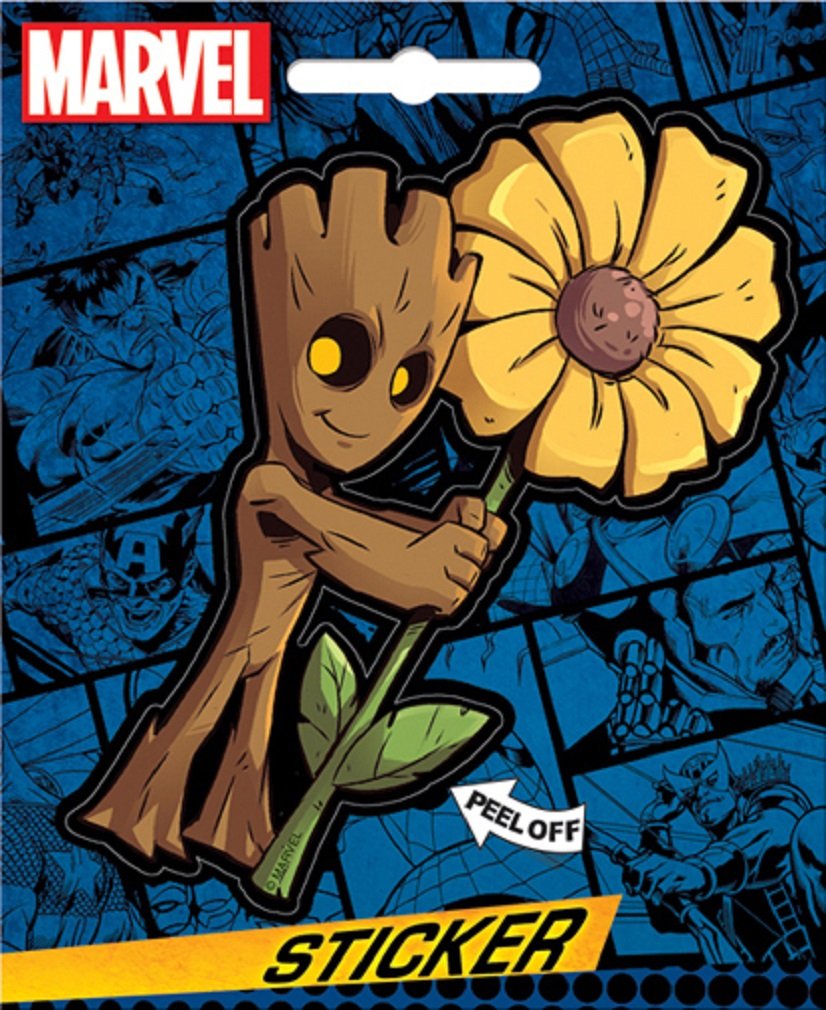 Ata-Boy Marvel Comics Guardians of The Galaxy Groot 4 Full Color Sticker