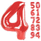 Red 4 Balloon, Number Balloon 40 Inch For 4Th Red And Black Spiderman Transformers Party Decorations, Four Large Numbers For Par