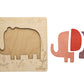 Ekoplay 3 Piece Playful Elephant Wooden Puzzle for Kids, Jigsaw Puzzle for Pre-School Kids, Learning Educational Toys Gifts for