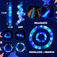 Kannove 12 PCS Blue Glow Sticks Party Favors for Kids, Light Up Pop Tubes Party Favors for Toddlers, Party Goodie Bag Stuffer Fi