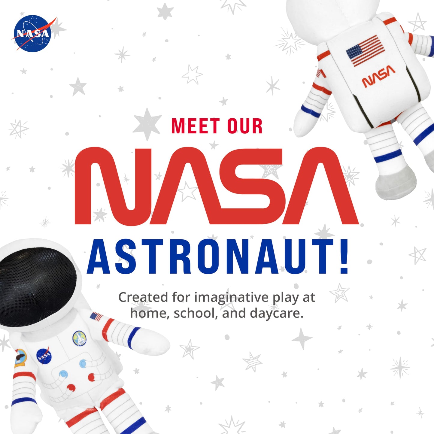 Playtime By Eimmie Soft Baby Doll - Plush Rag Dolls For 2 Year Old Girls Boys Toddler & Infants - Plush Doll - Astronaut Plush Washable Doll - Astronaut Toys 14' (Nasa Astronaut 14') - Astronaut Doll