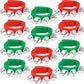 Rhode Island Novelty Jingle Bell Band Bracelets, 9-Inch, Pack of 2, Red and Green