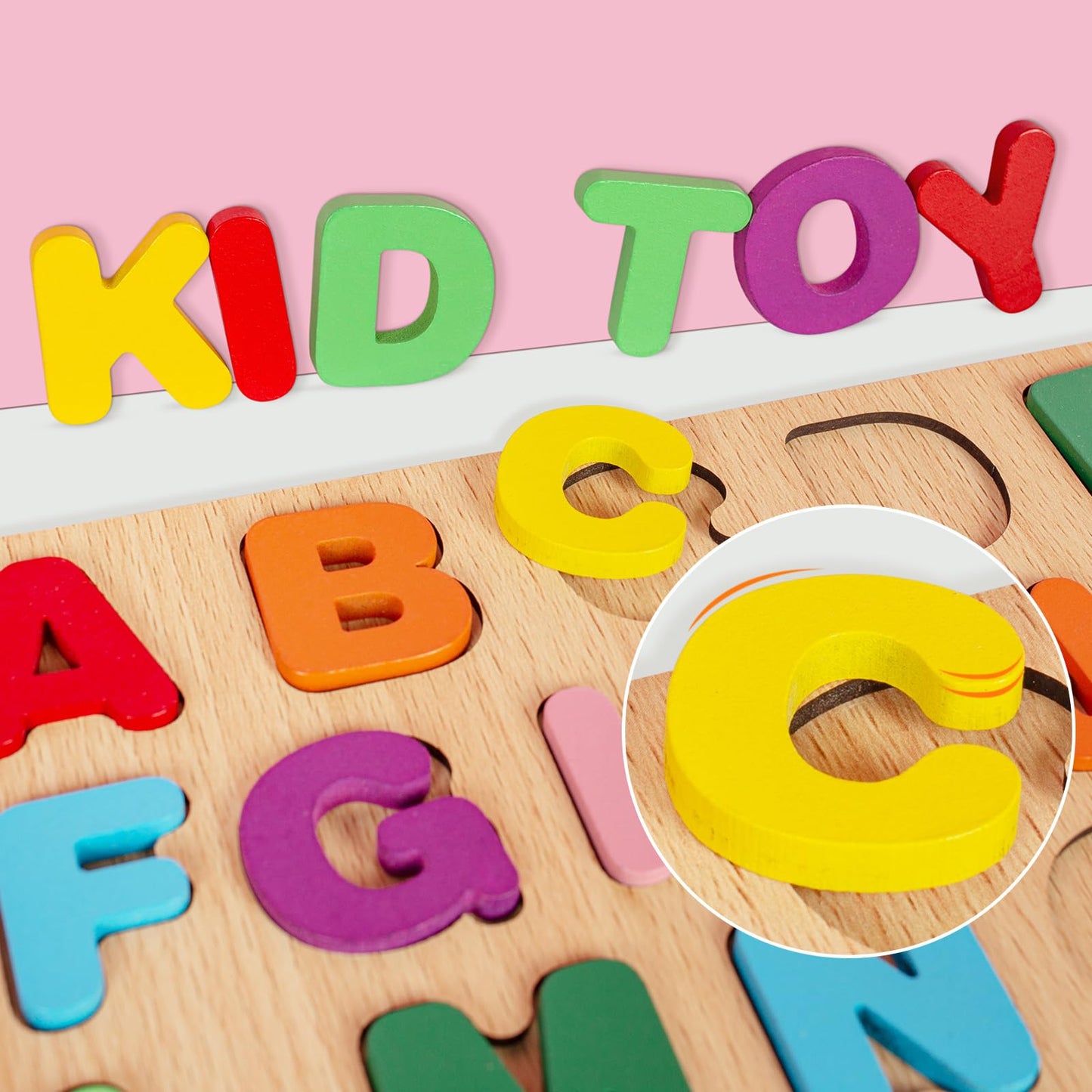 Wooden Puzzles For Toddlers 1 2 3 4 5 Year Old, Alphabet Puzzle Number Puzzle Shape Abc Puzzle, 3 In 1 Preschool Educational Learning Toys With Puzzle Board For Girls Boys Set Of 3