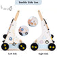 PairPear Wooden Baby Walker, Baby Push Walker Activity Center Toys,Montessori Walker Toy with Shape Sorter, Adjustable Speed Act