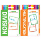Bazic Multiplication & Division Flash Cards, Number Math Calculation Card Game Education Training Learning Practice Smart (36/Pack), Set Of 2-Pack