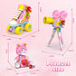 Mov stone 3-in-1 Creator Building Set, 520 Pcs, Pink, Model KB7159, Compatible with Lego, Includes Roller Skate, Heart Bear, Movie Projector