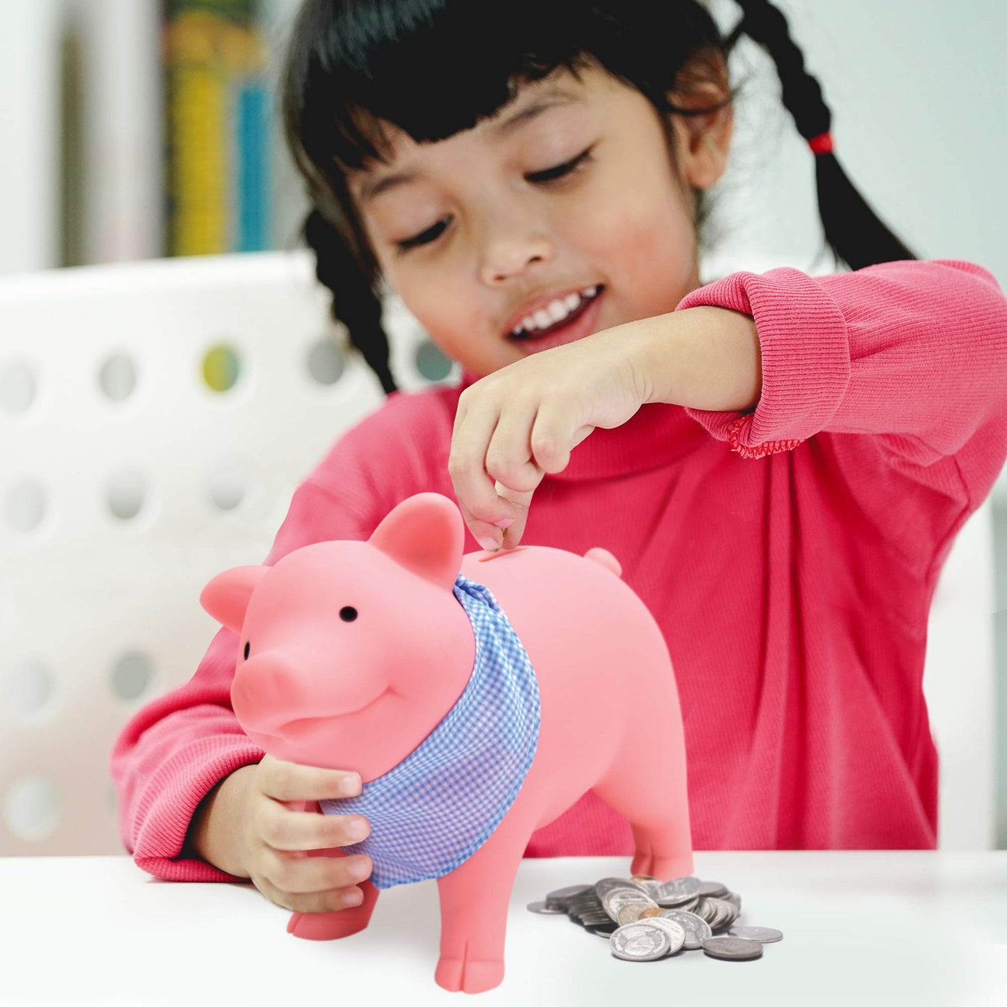 Schylling Rubber Piggy Bank Pink, 1 Ea