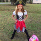 Rabtero Girls Pirate Costume, Halloween Dress Up Pirate Cosplay Costume Toddler Girls, Luxury Pirate Princess Dress With Accessories For Girls 7-8 Years