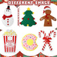 Rtteri 6 Pcs Christmas Elf Clothes Accessories Doll Costume Doughnut Christmas Tree Doll Clothes Felt Snowman Gingerbread Man Do