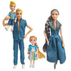 Chioldilly Interactive Family Toy Fun Action Figures Set, Imaginative Educational Family Doll Play, For Kids 3+(Editions B)
