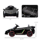 Aosom Lamborghini Veneno Licensed Kids Electric Car With Bluetooth, 12V Ride On Car With Butterfly Doors, Remote Control, Portable Battery, Suspension System, Horn, Songs, Lights, Black