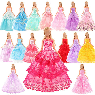 Barwa 5 Pcs Handmade Doll Clothes Wedding Gowns Party Dresses For 11.5 Inch Dolls