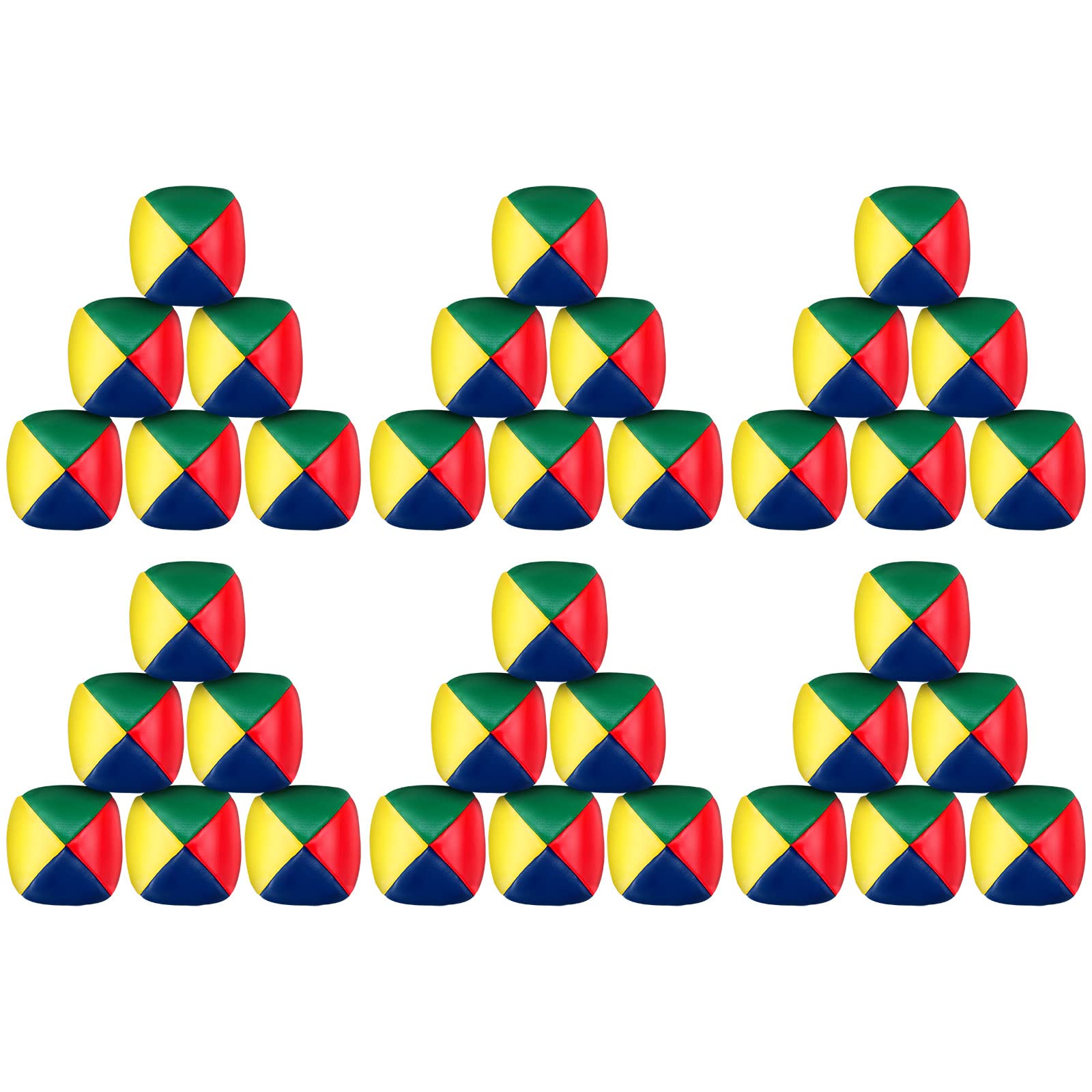 Leitee 36 Pcs Juggling Balls for Beginners 2 Inch Small Soft Durable Colorful Juggling Balls Bulk for Boys Girls mature-themeds Toy Game (Blue  Yellow  Red  Green)