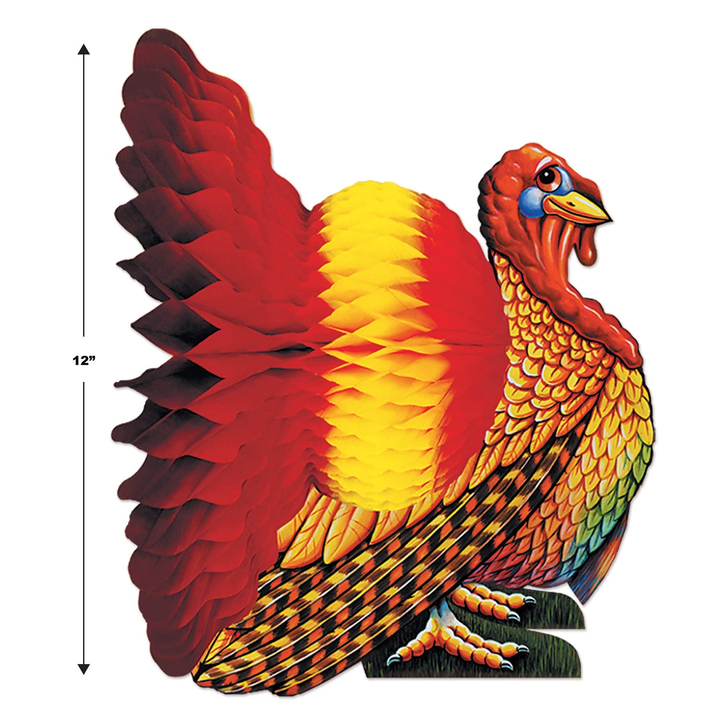 Beistle Colorful Tissue Turkey Centerpiece Pack of 2