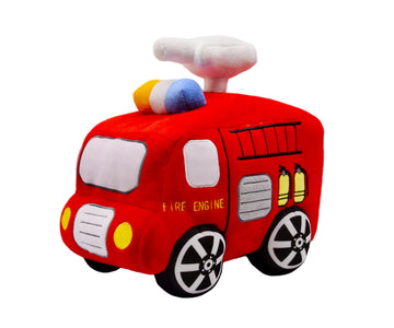 Baboli Soft Fire Engine Stuffed Special Vehicle Plush Fire Truck Cuddly Rescue Vehicle Toy Sweet Gifts For Kids Present For Birt