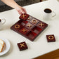 Juvale 9.5-Inch Wooden Tic Tac Toe Game, Decorative Coffee Table Games For Adults And Family Activities