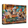 Dog Puppy Pizza Puzzles For Adults 1000 Pieces, Food Kitchen Jigsaw Puzzle, Animals Funny Puzzles