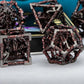 ARUOHHA Hollow DND Dice Set Black Red 5-Headed Dragon D and D Dice with Gift Box, Dungeons and Dragons Role Playing Games 7PCS M