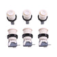 Easyget 6 Piece Arcade Push Button Set - 30MM White Plastic with Microswitch for Mame/Jamma