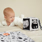The Ultimate Tummy Time Toys Set Of 3 - Soft High Contrast Book, Toy Block, Crinkle Paper And Teether - Stimulating Black & White Sensory Development Toys For Newborns & Infants 0-3, 0-6 Months