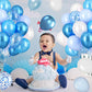 Paready Blue Balloons Set, 60 Pcs 12 Inch Pearl & Metallic Blue, Rubber Baby Shower & Birthday Decorations