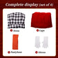Xinxiaomeng 7PCS Cindy Lou Who Costume Kids Girls Christmas Costume Cindy Dress Cape Wig Christmas Elf Outfit Accessories