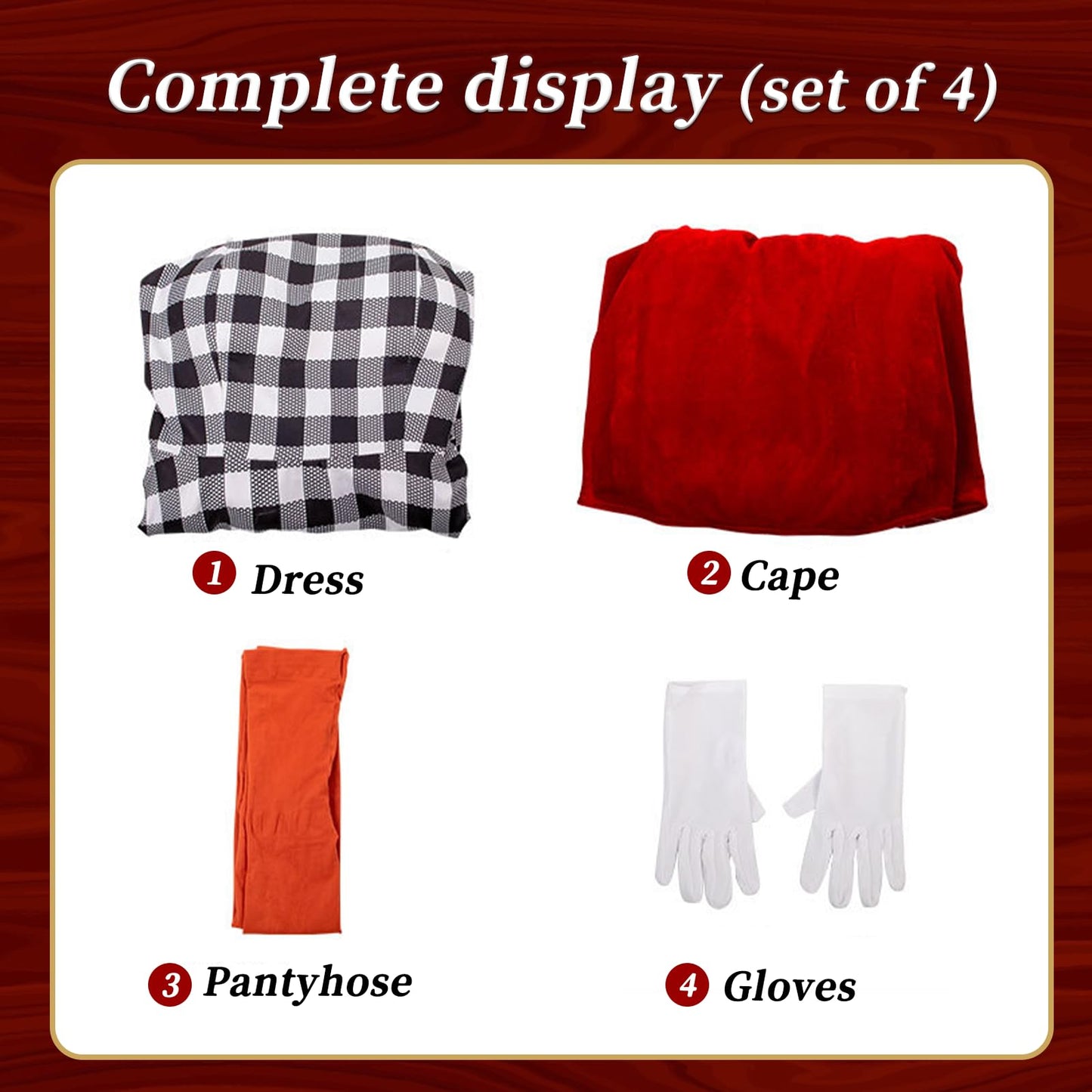 Xinxiaomeng 7PCS Cindy Lou Who Costume Kids Girls Christmas Costume Cindy Dress Cape Wig Christmas Elf Outfit Accessories